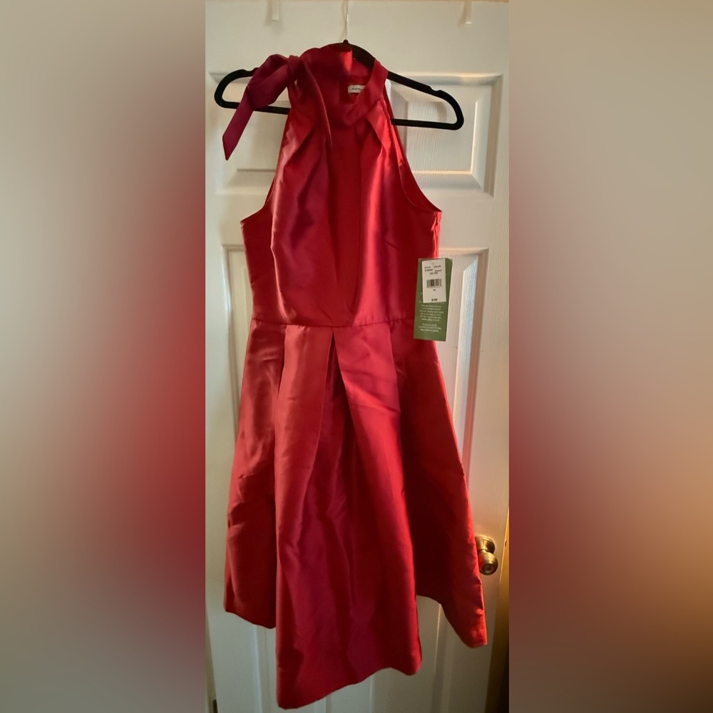 Elegant Red Halter Dress (broken zipper) - size 10
